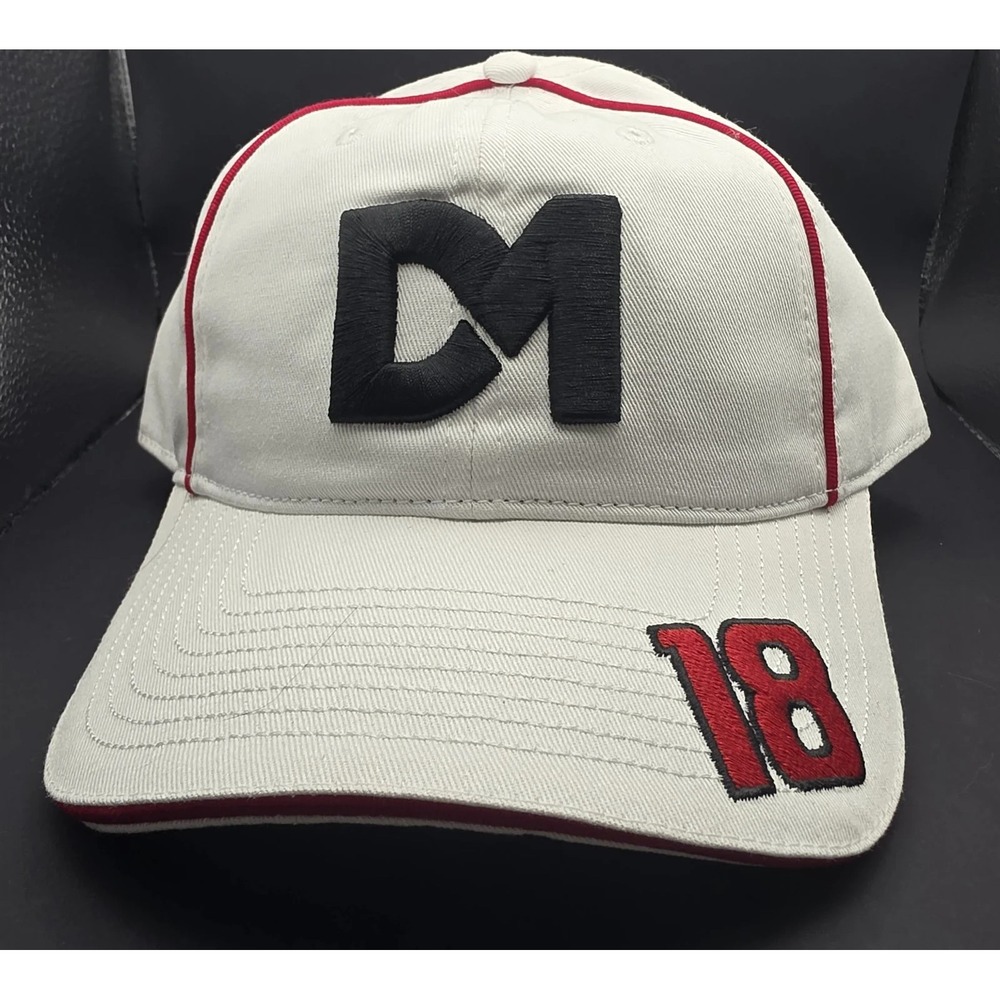David Malukas DM 18 White Red Adjustable IndyCar Racing Hat